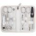 Three swords - 8 pcs.Manicure set 'Roma' |Premium nail care set in the real leather case.Color: white |Contents: nail set 8 instruments including nail scissors nail clips tweezers glass nail files etc.