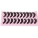 10 Pairs of Natural Fluffy Russian Strip False Eyelashes - 16mm D Curl Wispy Lashes with Clear Band, Look Like Extensions - EYDEVRO - Buy Online on GoSupps.com