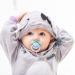 Pacifier Clip 2 Pack for Baby Boys Girls - Perfect Shower or Birthday Gift (Grey Beige) - Buy Online on GoSupps.com