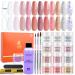 Lavender Violets Acrylic Nail Kit for Beginner  12 Colors Acrylic Powder with Essential Clear White Pink  EMA Monomer Liquid  Acrylic Nail Brush & Nail Forms Tips for Nail Extension N960A