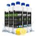 Biohy stainless steel cleaner (6 x 1 liter) |Stainless steel care for streak -free shineIdeal for kitchen pots or grill |Clean stainless steel in gastronomy & household |Nursing cleaning agent 1 L (6 -pack)