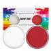 Professional make-up Mardi Gras Set Water Current 30g x 2 Colors Larger make-up colors carnival make for Halloween carnival or cladding party white + red
