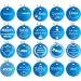 Personalized Light Blue Dog & Cat Branding Tags | 2-Piece Recognition Set | Custom Engraving | Unique Quality for Pets & Masters - Buy Online on GoSupps.com