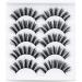 URAQT False Eyelashes 5 Pairs 3D Artificial Eyelashes Natural Long Eyelashes Set Thick 3d Lashes Reusable Black (3D-47)
