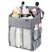 Hanging Diaper Caddy Organizer,Diaper Stacker and Crib Organizer,Upgrade Thicken Nursery Organizer for Changing Table, Crib, Wall & Bassinet, Baby Essentials Storage (Gray)