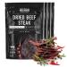 The Meat Makers Peppered Beef Jery Steak (400g) - dried beef steak protein -rich beef D rrfleisch Dry meat for people dry meat beef jerky snack.2. Peppered 400g
