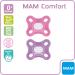 MAM Comfort Schnuller Set of 2 | Silicone Pacifiers for Premature & Newborns | Soft Skinsoft Design | 0-2 Months | Pink/Purple | International Shipping Available - Buy Online on GoSupps.com