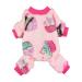 Fitwarm Sweet Cupcake Pet Clothes for Dog Pajamas PJS Coat Soft Velvet Pink Medium