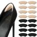 Sucrain 16 Pcs Heel Pads Snugs 8 Pairs Unisex Heel Pad Insert Self-Adhesive Foot Care Protectors for Men Women's Shoes Heel Pain Relief (Black and White)