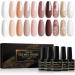 Shining She 10 Colors Gel Nail Polish Set - Nude Pink, White, Champagne, Brown, Glitter Gold, Silver Pastel - Soak-Off UV/LED Polish - Nail Art Salon DIY Home - 8ML - Buy Online on GoSupps.com