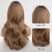 HAIRCUBE Ombre Brown Wig with Bangs | Long Wavy Synthetic Wig for Women - Buy Online on GoSupps.com