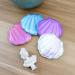 4 Pack Glitter Shell Double-Sided Makeup Mirrors - Portable and Compact for Women and Girls - Buy Online on GoSupps.com