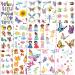Konsait 180pcs Glitter Tattoos for Kids - Fairy, Princess, Butterfly & Animal Designs | Temporary Tattoo Stickers for Girls Birthday Party Favors - Buy Online on GoSupps.com