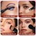 PATKAW 4 in 1 Makeup Brush Set Travel Double Ended Foundation Powder Makeup Brush Eyeshadow Face Concealer Brush for Blending Liquid Sunscreen Blush or Powder Cosmetics - Buy Online on GoSupps.com