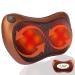 Neck and back massager electrical heat pillow and additional cover neck pillow and neck support bidirectional shiatsu massage with 8 roles ideal for at home office car or travel