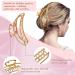 6Pcs Large Non-Slip Metal Hair Claw Clips Set - Strong Gold Hairpins for Thick Hair, Half Bun Styling Barrettes for Women, Easy Pull Up, Includes Storage Box - Buy Online on GoSupps.com