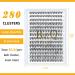 B&Q LASH 30D 0.07D 280PCS Cluster Individual Lashes for DIY Eyelash Extensions at Home - 15mm - Buy Online on GoSupps.com