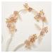 SWEETV Rose Gold Floral Bridal Headband - Rhinestone Wedding Hair Accessory - Buy Online on GoSupps.com