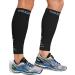 Thoxcare Calf Compression Sleeve for Men Women (1 Pair)  Leg Support Footless Compression Socks for Running - Shin Splint Varicose Veins Swelling & Pain Relief  Black/Gray  Large 1Pair-Black/Gray Large