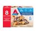 Atkins Snack Bars - Caramel Chocolaty Nut Roll Low Sugar Keto Friendly High Fibre 2g Sugar 3g Carbs 8ct Caramel Nut Roll Value Pack