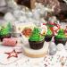 Gyufise 60Pcs Edible Christmas Cake Cupcake Decoration Edible Xmas Santa Claus Snowman Socks Cake Decorations Wafer Paper Holiday Cake Topper for Christmas Party Supplies - Buy Online on GoSupps.com
