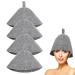 Tofficu 4 Pieces Wool Sauna Hat Felt Bathing Hat Russian Banya Hat Head Protection Absorbent Sauna Cap for Shower Bath (Gray)
