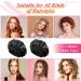 2pcs Black Satin Silk Bonnet for Curly Hair | Night Sleep Cap for Women - Buy Online on GoSupps.com