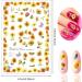 Sunflower & Butterfly Nail Art Stickers - 12 Self-Adhesive Floral Decals for Women and Girls - Buy Online on GoSupps.com