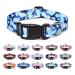 Suredoo dog collar adjustable soft & comfort nylon dog collar for small medium large dog puppies (M camo blue) m (neck circumference 33-55 cm width 2 cm) camo blue