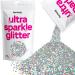 Hemway Extra Chunky Glitter 100g 3.5oz Cosmetic Safe 1mm - Silver Holographic Silver Holographic Extra Chunky - 100g