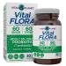Vital Planet - Vital Flora Adults Over 50 Daily Probiotic 60 Billion CFU 60 Diverse Strains 7 Organic Prebiotics Immune Support Gas Digestive Health Probiotics for Women and Men 30 Capsules