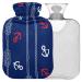 Naanle Sea Ocean Anchor Hermagen bottle MITED Transparent hot water bottle 1L heat bottle for bed handfoot heat pain relief heat and cold therapy