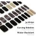 NAILOG Semi Cured Gel Nail Strips 34 pcs Salon-Quality Gel Nail Stickers Long Lasting Nail Wraps for Women with Soft Gel Finish Vintage Print & Silver Glitter (Drifted) - Buy Online on GoSupps.com