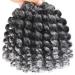 Jamaican Bounce Crochet Hair Extensions 8 inch Ringlet Wand Curl Crochet Hair Curly Crochet Braids Grey Crochet Braiding Hair 60 Roots (8Inch (Pack of 3) TGrey) 8 Inch (Pack of 3) TGrey