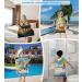 Aiorber Kids Hooded Bath Towel - Microfiber Unicorn Towel for Boys & Girls (Ages 5-10) | Beach Pool & Shower Towel 76x76cm Green - Buy Online on GoSupps.com