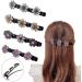 8PCS Sparkling Crystal Stone Braided Hair Clips for Women - Clover Rhinestone Hair Accents - Set of 3 Mini Clips for Ladies and Girls - Buy Online on GoSupps.com