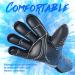 Buy Wvvou Goalkeeper Gloves - Men's Football Gloves with 4+3mm Latex Super Grip - Breathable Black & Blue Design for Ultimate Performance - Buy Online on GoSupps.com