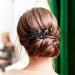 PAGOW Black Teardrop Hair Comb - Vintage Rhinestone Crystal Headpiece for Women and Girls - Buy Online on GoSupps.com