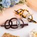 Noverlife 2PCS French Triple Ringed Hair Slider Pin Set - Non Slip Tortoise Shell Barrettes with Stick - Cellulose Acetate Ponytail Accessories - Buy Online on GoSupps.com