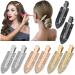 No Crease Hair Clips  8 Pcs Rhinestone No Bend Hair Clips Bling Diamond Metal Pins for Bangs/Waves  Flat Styling Duck Bill Clips No Dent Alligator Hair Barrettes for Women Girls Makeup Hairstyle Tool