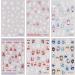 JMEOWIO 6 Sheets Christmas Nail Art Stickers Decals Self-Adhesive Winter Holiday Cute Red Nail Supplies Nail Art Design Decoration Accessories - Buy Online on GoSupps.com