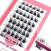 Cluster Lashes 72 Pcs Individual Lashes Lash Clusters DIY Eyelash Extension Super Thin Band Reusable Soft & Comfortable (Peachy-D-8-16mix) 8-16 mix Peachy