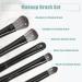 VOCOSTE 5pcs Makeup Brush Set - Face Concealer Eyeshadow Smudger & Highlighter Brushes with Wooden Handles | International Shipping Available - Buy Online on GoSupps.com