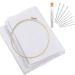 62 by 34.6 Inch Nature Linen Needlework Fabric Embroidery Fabric Plain Solid Color Linen Fabric Cloth with Embroidery Hoop and 9 Pieces Large-Eye Knitting Blunt Needles for Garments Crafts Accessories