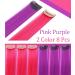Rhyme 21'' 8PCS Pink Purple Hair Pieces for Girls & Women - Clip in Highlight Colored Extensions for Princess Parties (Purple Pink) - Buy Online on GoSupps.com