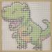Green Dinosaur Latch Hook Kit for Kids - DIY Handmade Rug Cover 30x30cm - Buy Online on GoSupps.com