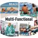 2 Pack Oversized Microfiber Beach Towel Set - Sand-Free, Quick Drying, Super Absorbent - Blue/Green Leaves Print - Ideal for Beach, Pool, Camping - Soft, Lightweight, and Breathable - Buy Online on GoSupps.com