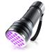 Brandson - pet creeping tector - LED UV black light flashlight - UV black light flashlight - Ultraviolet lamp with 21x LEDs - Energy efficiency class A - High lighting surface light intensity