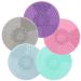 Set of 5 Silicone Makeup Brush Cleaner Pads - Colorful Scrubber Mats with Suction Cups for Effective Cleaning - Ideal for Makeup & Drawing Accessories - Buy Online on GoSupps.com
