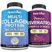 Nutrivein Premium Multi Collagen Capsules & Resveratrol Supplement Bundle: High-Absorption Trans Resveratrol Supplement & Multi Collagen Peptides Capsules for Mobility, Repair, & Well-Being